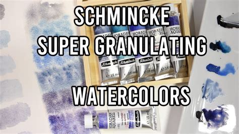 Schmincke Super Granulating Watercolors Unboxing And Swatching Youtube