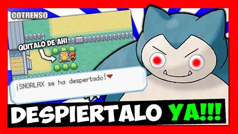 🔥 Como Despertar A Snorlax En Nintendo Pokemon Rojo Fuego FÁcil 😪⏰