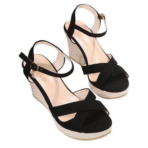 Hvyesh Espadrilles Flatform Sandals For Women Platform Ankle Strap Womens Wedge Sandals Open