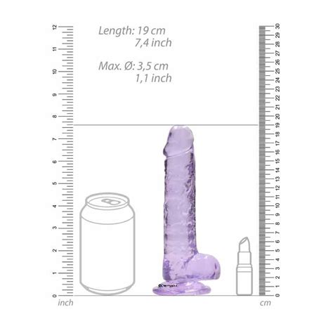 Realrock Realistic Dildo With Balls Lifelike Dongs Cherry Pink