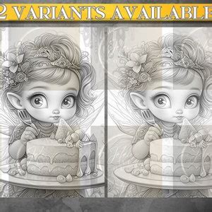 Grayscale Fairy Coloring Pages Of Cute Baby Fairie Printable Pdf