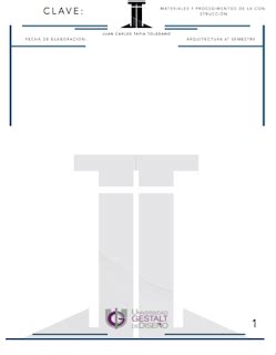 Materiales y Procedimientos de la Construcción II Diseño de Ficha Tecnica