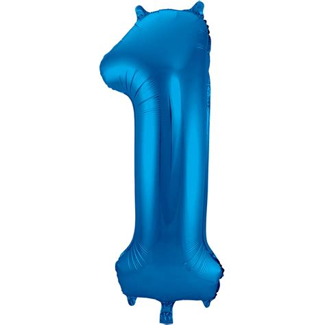 Ballon Gonflé à l hélium Bleu Chiffre 1 86cm