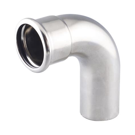 Stainless Steel Press Fittings Ss316 90 Degree Elbow Welding End Dn40