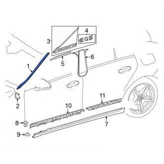 Mercedes Eqe Window Trim Moldings Pillar Posts Carid