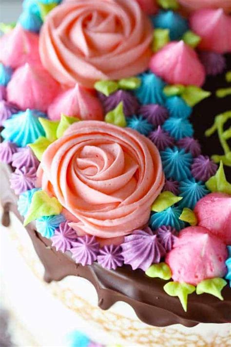 Chocolate Drizzled Semi Naked Rose Cake Mom Loves Baking