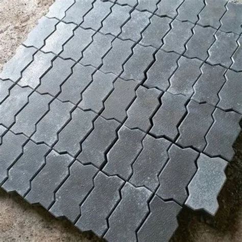 Grey Concrete Zig Zag Paver Block For Pavement Thickness 40 80 Mm At