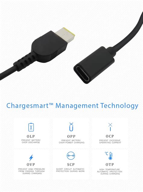 For Lenovo Usb C Type C To Slim Tip Cable Adapter Square Tip Cable Adapter Buy Usb C To Slim