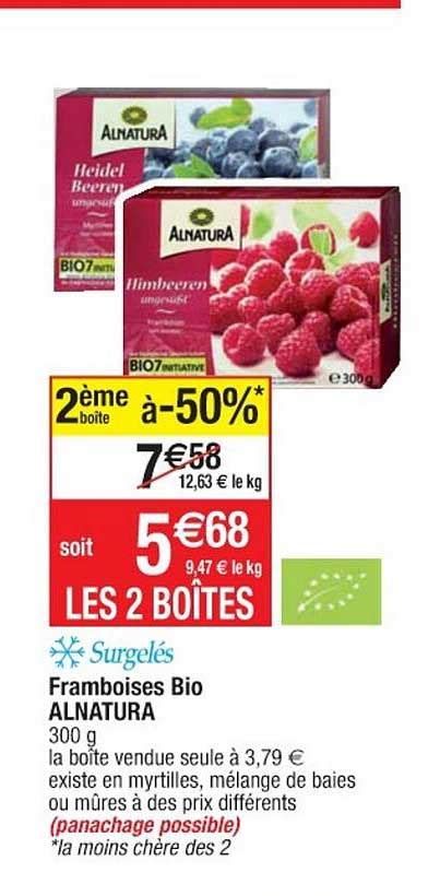 Promo Framboises Bio Alnatura Chez Cora Icatalogue Fr