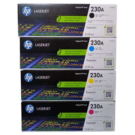 Tóner Hp 230A Color LaserJet Pro 4203dw MFP 4303fdw Black Cyan