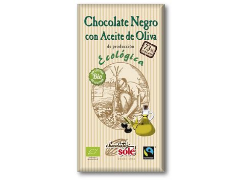 Шоколад чёрный 73% с оливковым маслом органический Chocolates Solé 100 ...