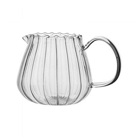 Ribbed Glass Coffee Mug Premium Classical Vertical Stripes Glass Tea Cup For Latte Chocolate