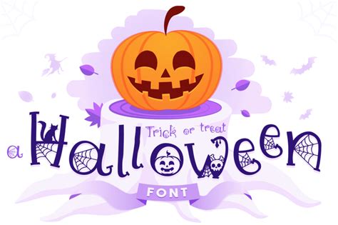 A Halloween Font Trick Or Treat By Anastasia Feya Fonts Svg Cut