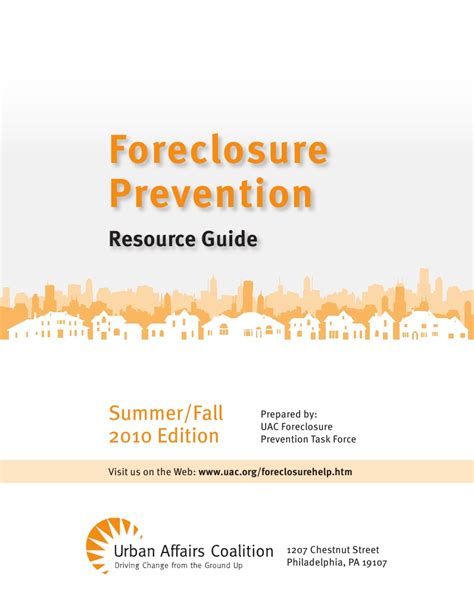 Foreclosure Prevention Resource Guide Summer Fall 2010 Pdf