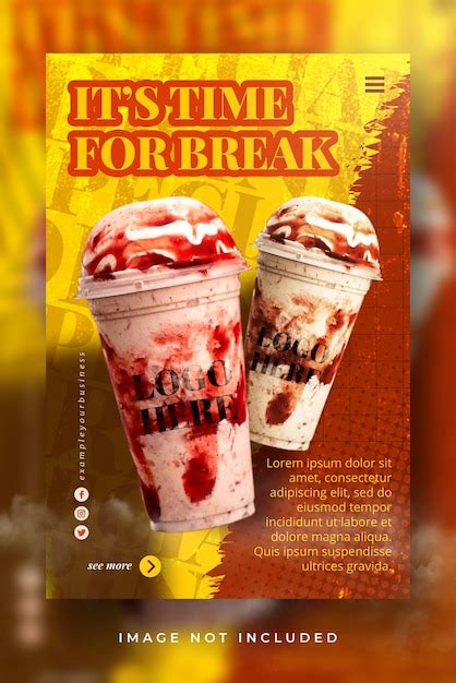 Premium Psd Smoothie Special Sweet Fresh Drink Menu Social Media