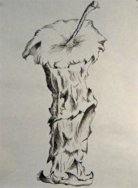 Apple Core Drawing by Becca Young