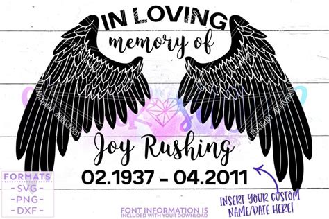 Angel Wings Svg Cricut Loving Memory Free Design Bundles