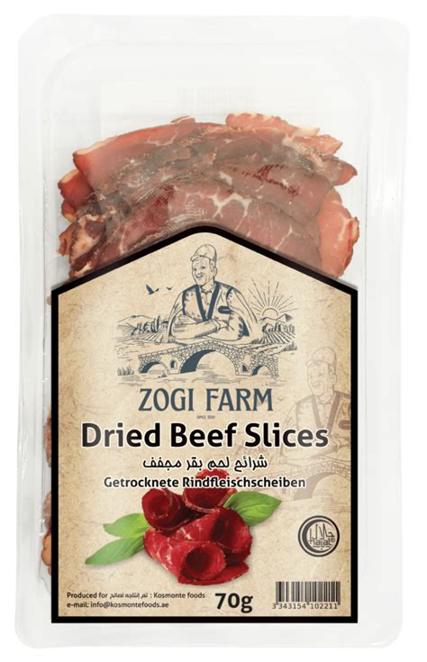 Zogi Farm Dried Beef Meat Slice 70 G Kosmonte Foods