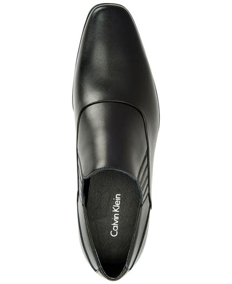 Calvin Klein Bartel Leather Dress Shoes In Black For Men Lyst