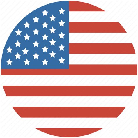 America Circle Flag States United Us Icon