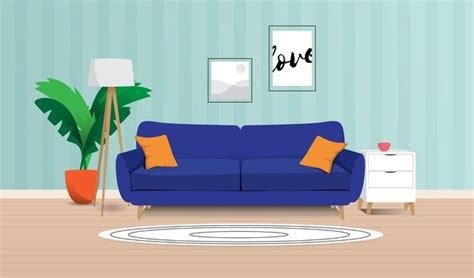 Free Vector Home Interior Background For Video Conferencing House