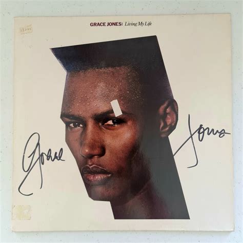 Grace Jones Autographed Living My Life Lp Coa Gj33358 Etsy