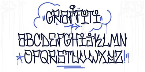 Handwritten Doodle Graffiti And Street Art Style Font Alphabet Vector