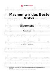 Silbermond Machen Wir Das Beste Draus Piano Sheet Music In Note Store