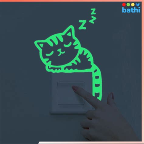 Jual Stiker Dinding Saklar Lampu Glow In The Dark Switch Sticker