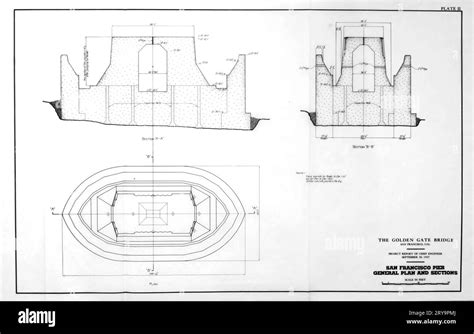 Golden Gate Bridge Plans Illustration Stock Photo Alamy
