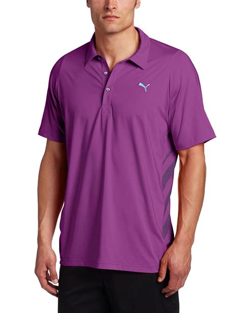 Buy Puma Golf Mens Duo Swing Mesh Polo Tee Gloxinia Large At