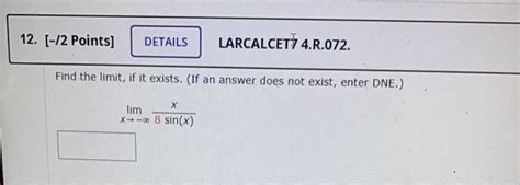 Solved Points Details Larcalcet R Find The Chegg