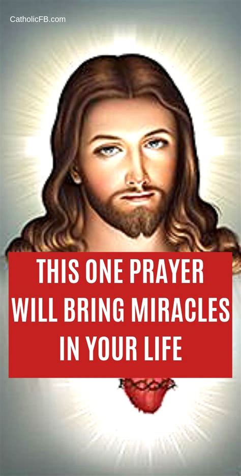 Miraculous Prayer Catholic Prayers Miracle Prayer God Prayer