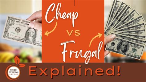 Cheap Vs Frugal Explained Youtube