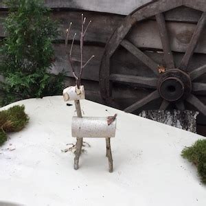 Birch Log Reindeer Wooden Reindeer Christmas Decor Etsy Canada