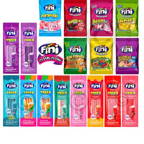 Kit Fini Balas Gelatina Tubes 15g Diversos Sabores Shopee Brasil