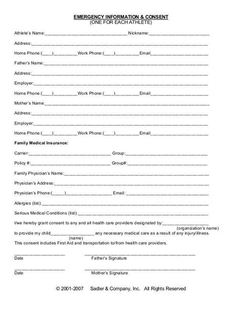 Emergency Room Form Template Web Take Full Advantage Of It And Fill