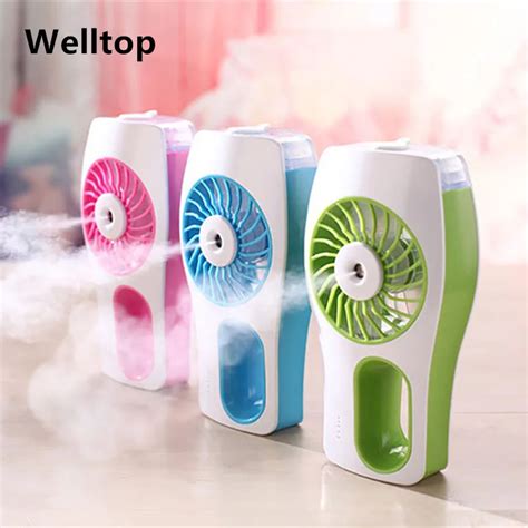 Portable Mini Misting Fan Built In Rechargeable Usb Fan Handheld