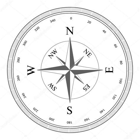 Compass Rose Isolated On White Stock Vector Image By ©mpavlov 5430915