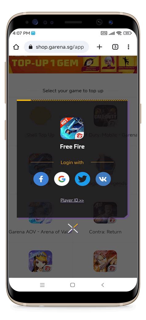 Como resgatar e converter o código do voucher em Diamantes do Free Fire