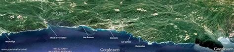 Puerto Vallarta Beach Map And Beaches In Banderas Bay