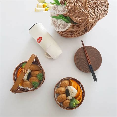 Portable Solid Wood Retro Picnic Lunch Box Wooden And Bamboo Products