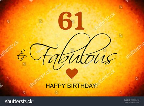 61st Birthday Card Wishes Illustration Stock Illustration 1966835470