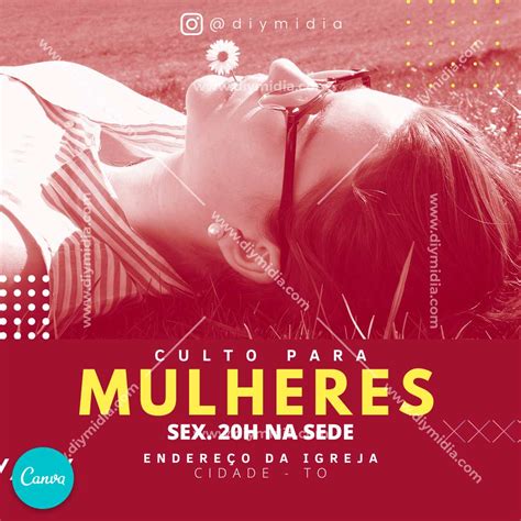 Culto Para Mulheres Banner Gospel Edit Vel Canva Free