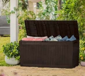 Keter Comfy 71 Gallon Durable Resin Outdoor Storage Deck Box ONLY 57