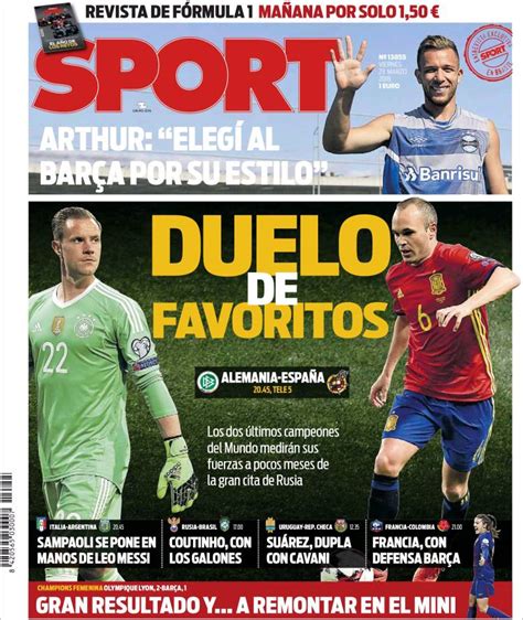 Sport España Viernes 23 De Marzo De 2018 Infobae