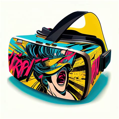Colourful Vr Headset Generative Ai Illustration Stock Illustration