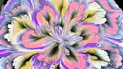 Reverse Flower Dip Using Colourarte Primary Elements Fluid Art