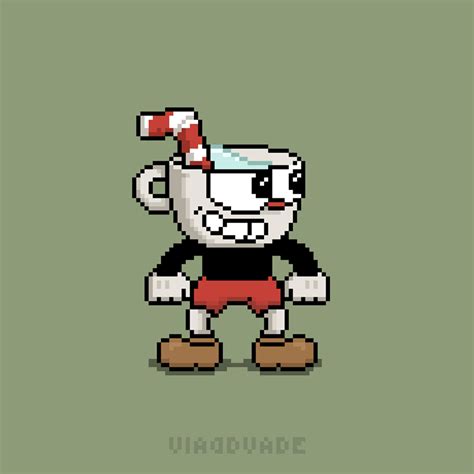 Cuphead Pixel By Vladdvade On Deviantart