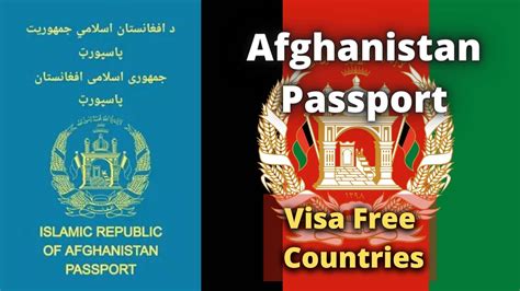 Afghanistan Passport Visa Free Countries 2023 Youtube